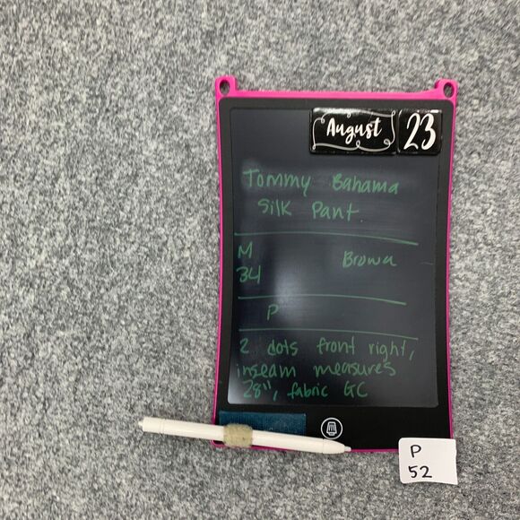 Vintage Tommy Bahama Pant Mens 34X28 Brown Silk Blend Pleated Front Relaxed Fit - Picture 11 of 12